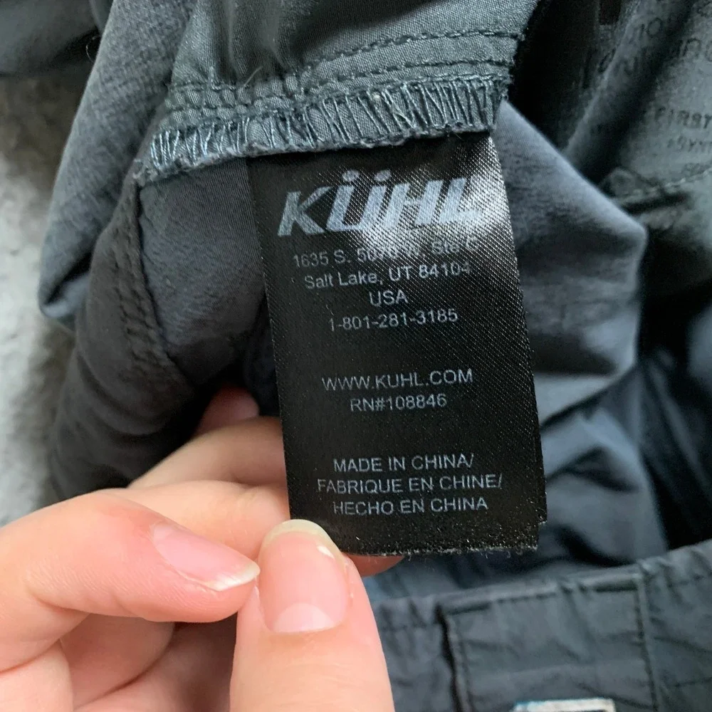 Kuhl The Outsider Pants Men's 32 x 32 Gray Waxed Canvas Hiking Technical Outdoor